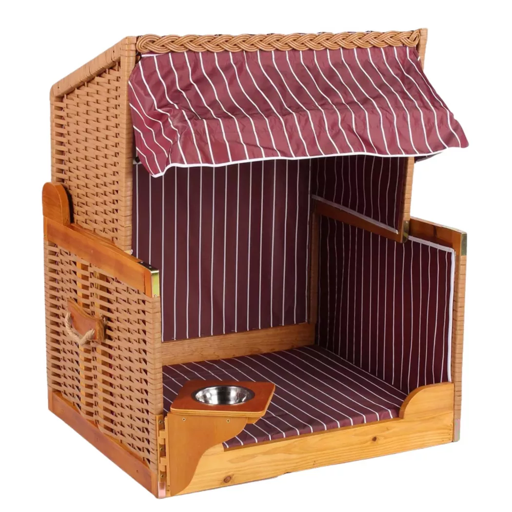 Activity-board - chaise de plage pour chien, osier PE avec housse de protection pour jardin, patio, salon, panier de plage, panier pour chien, One Size, Multicolor
