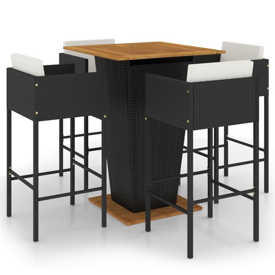Garten-bar-set poly-rattan