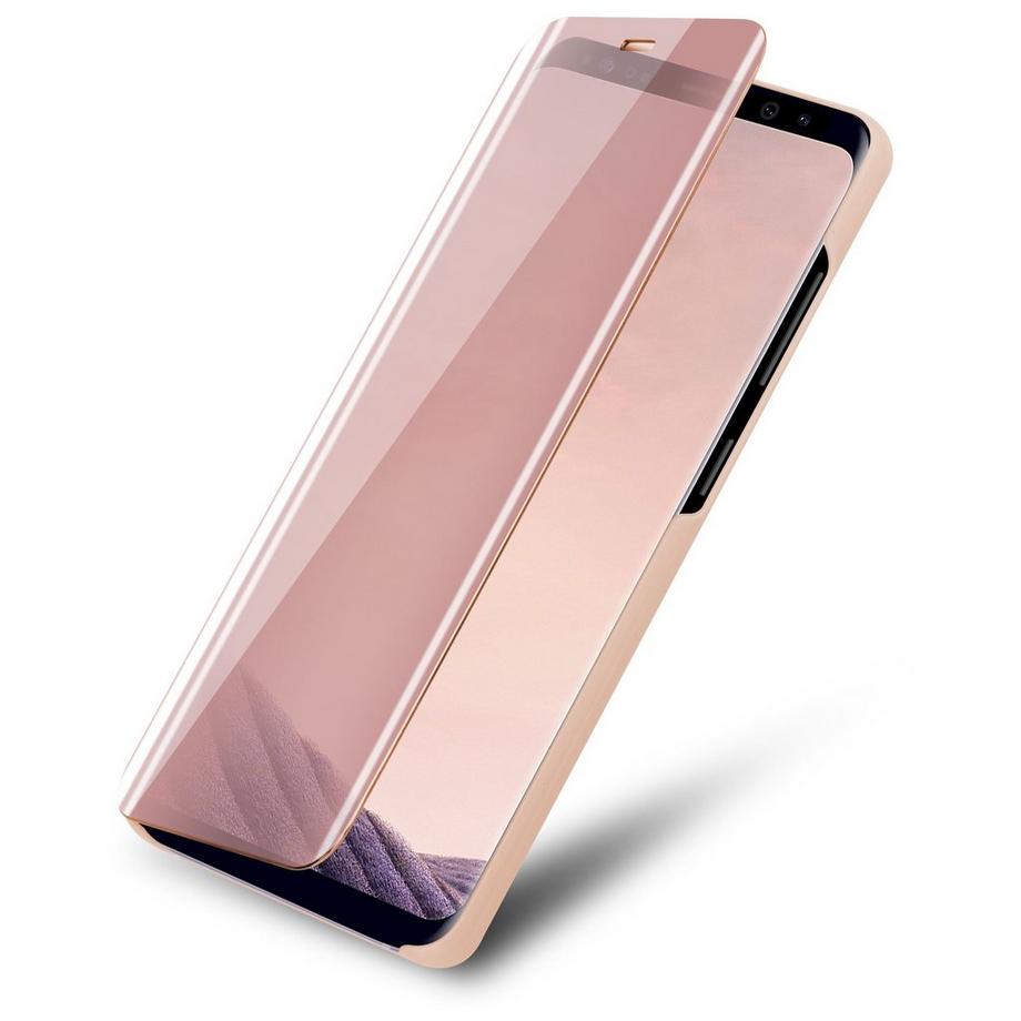 Cadorabo  Housse compatible avec Samsung Galaxy S8 PLUS - Clear View étui de protection miroir avec fonction de support Protection à 360 degrés 