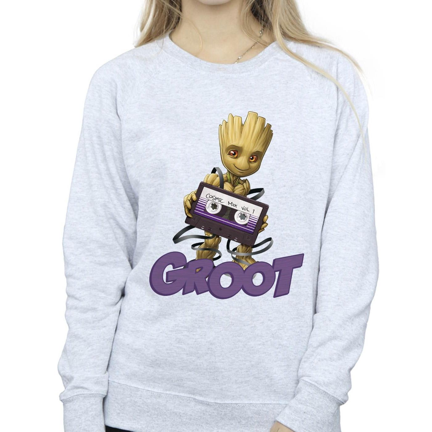 Guardians Of The Galaxy Groot Felpa Stampa Grafica  