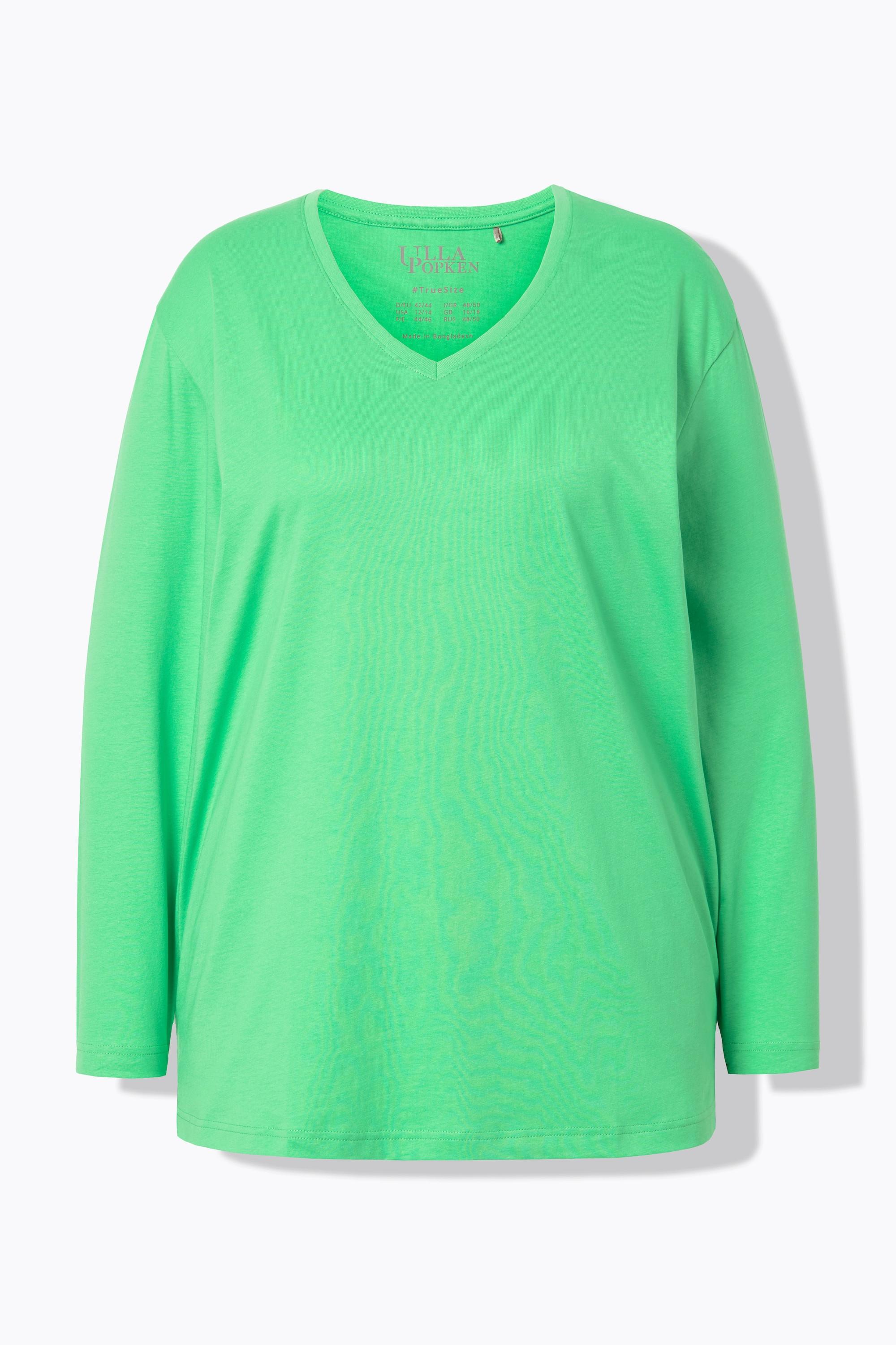 Ulla Popken Maglia Relaxed Maniche Lunghe Scollo a V  