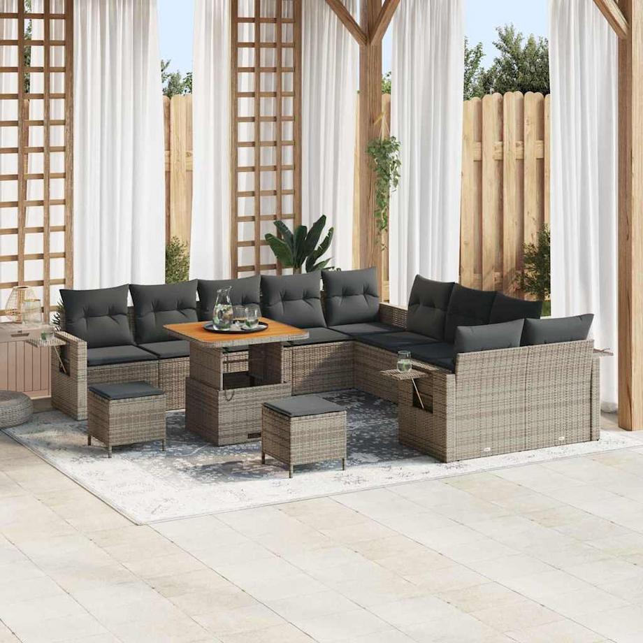 VidaXL Gartensofa-set poly-rattan  