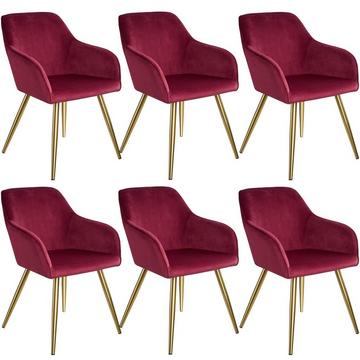 Chaise MARILYN Effet Velours Style Scandinave