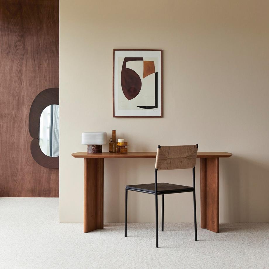 Tikamoon Bureau en bois d'acacia massif  Suzanne  