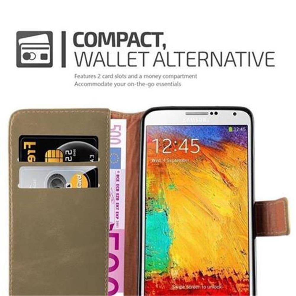 Cadorabo  Hülle für Samsung Galaxy NOTE 3 Magnetverschluss, Kartenfach 