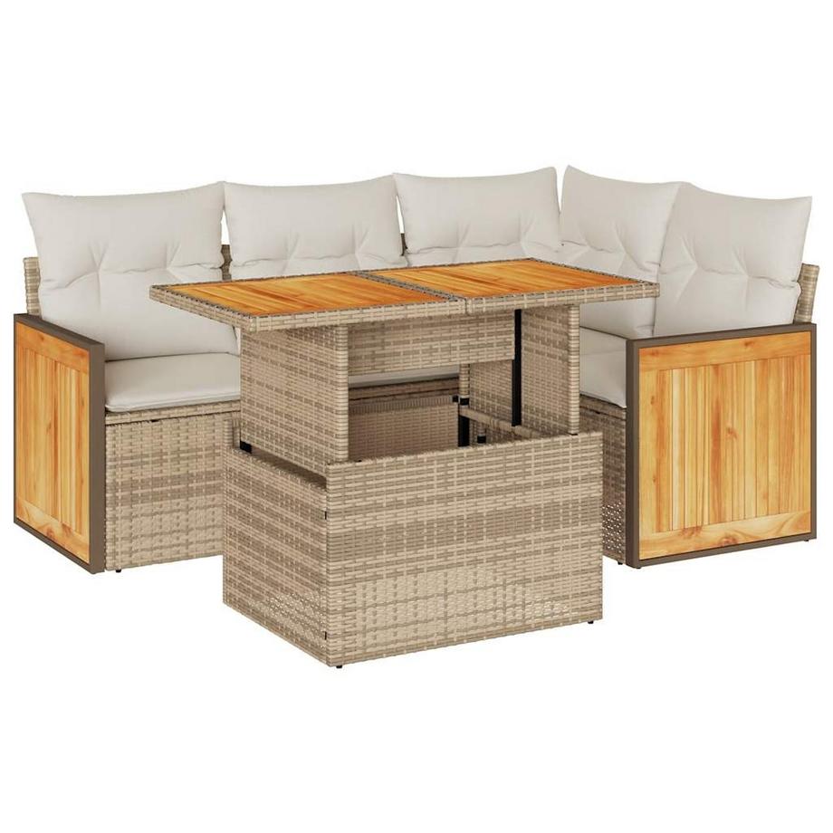 set di divani da giardino Polirattan