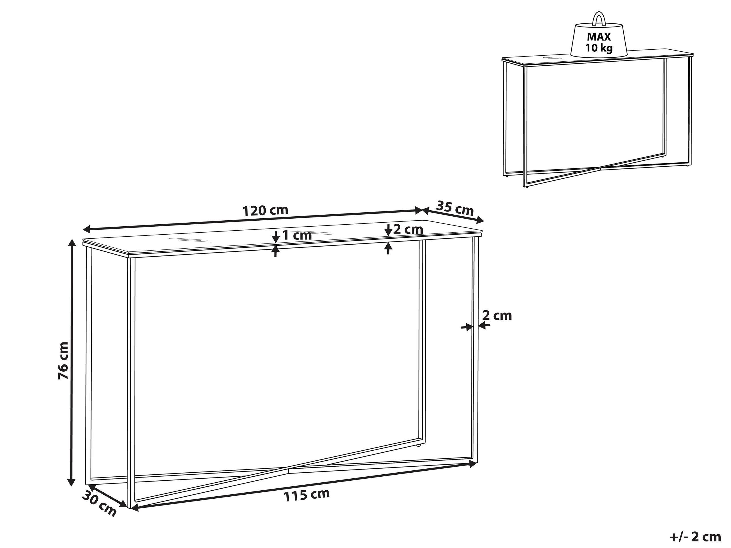 Beliani Console en Verre de sécurité Moderne ROYSE  