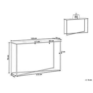 Beliani Console en Verre de sécurité Moderne ROYSE  