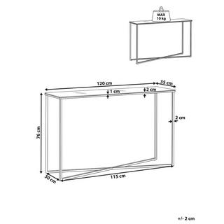 Beliani Konsolentisch aus Sicherheitsglas Modern ROYSE  