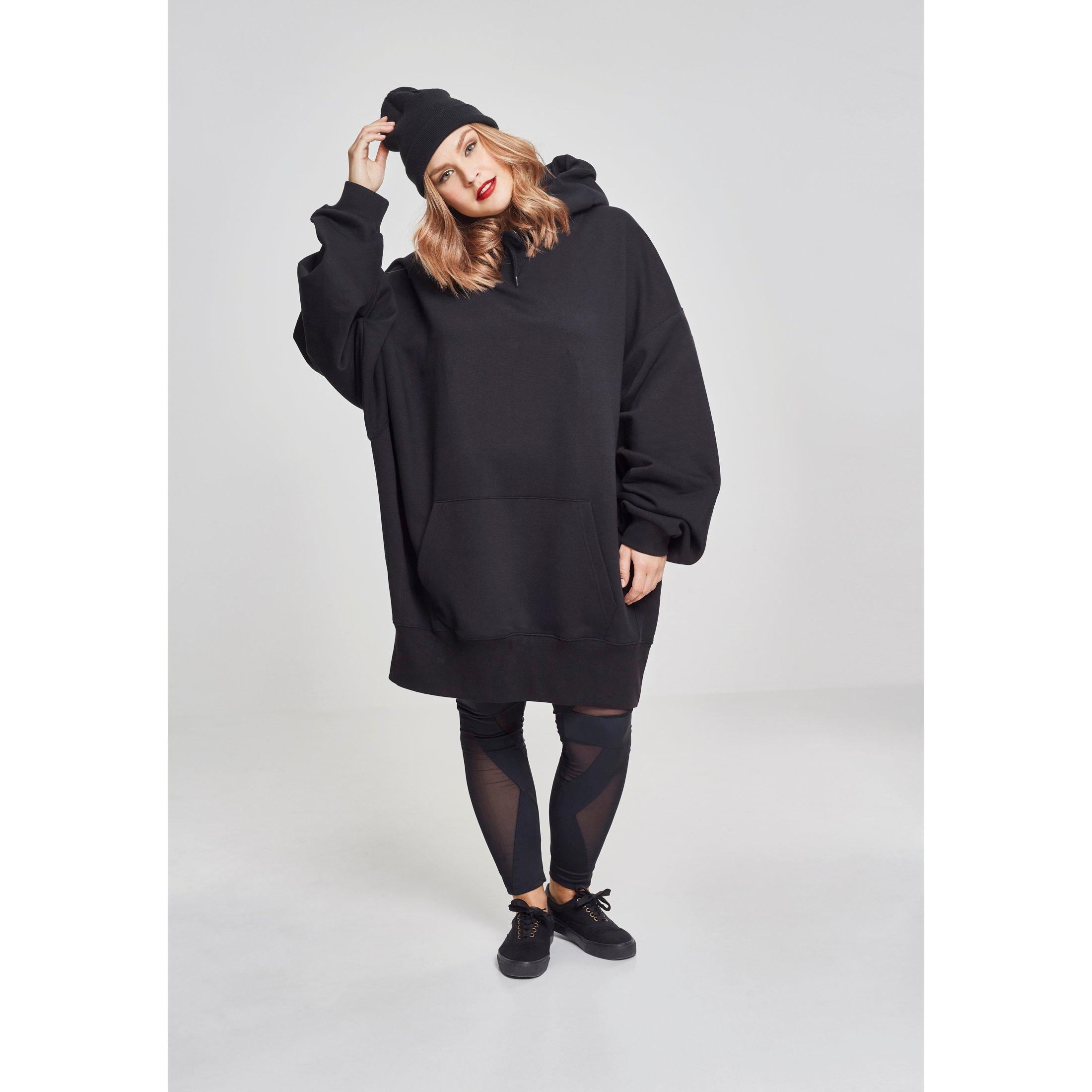 URBAN CLASSICS  felpa con cappuccio taglie forti urban classic long oversized 