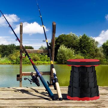 Set 2 Sedie Pieghevoli Da Pesca - Portabicchieri E Custodia, Portata 120kg, Colore Rosso - Foto 5