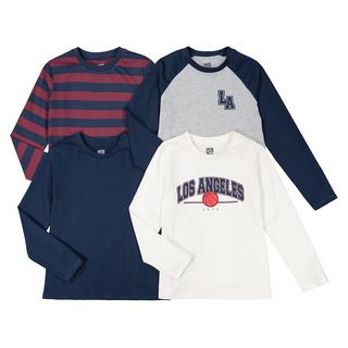 La Redoute Collections  4er-Pack Langarm-Shirts im Campus-Look 