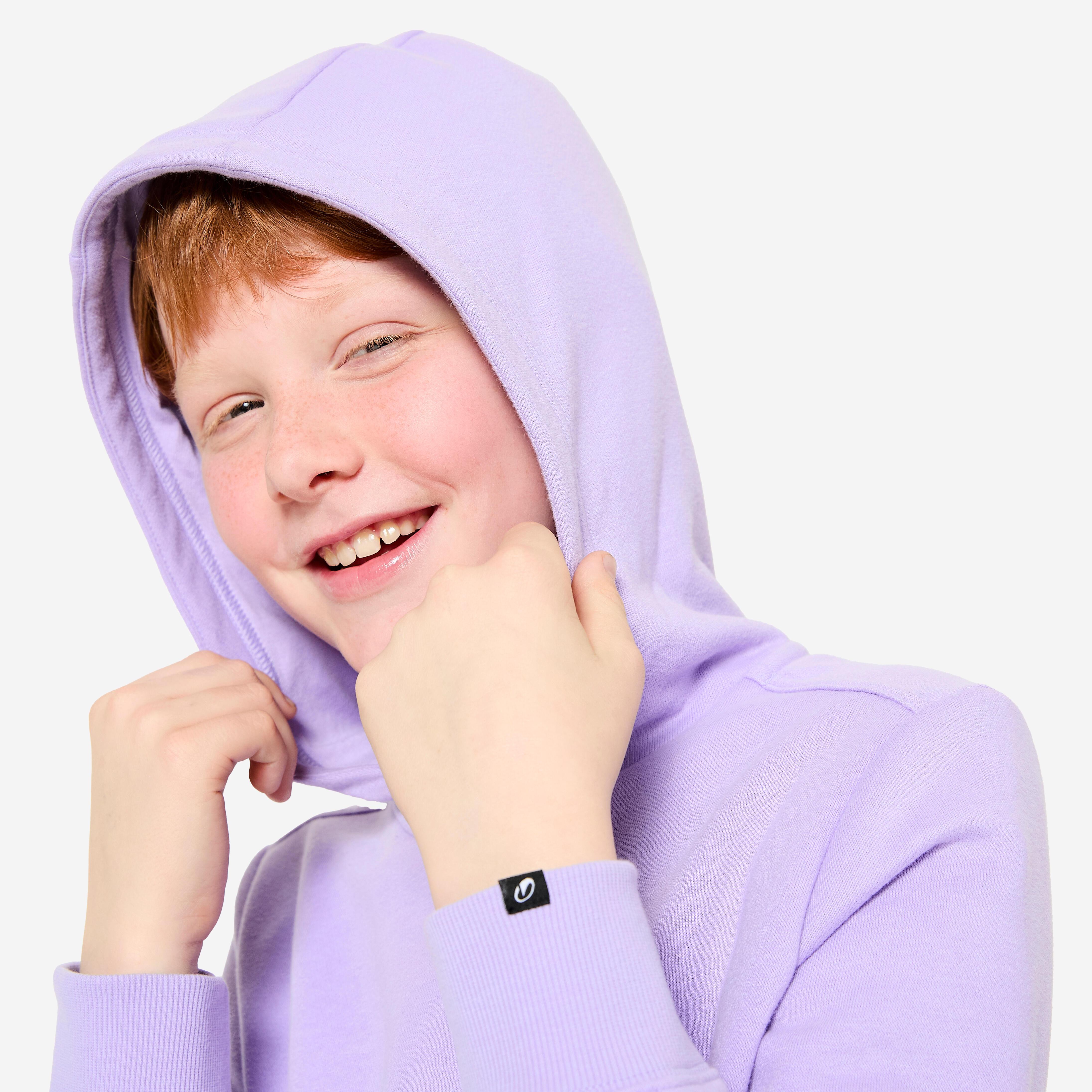 DOMYOS  Sweatshirt Kinder mit Kapuze Baumwolle 