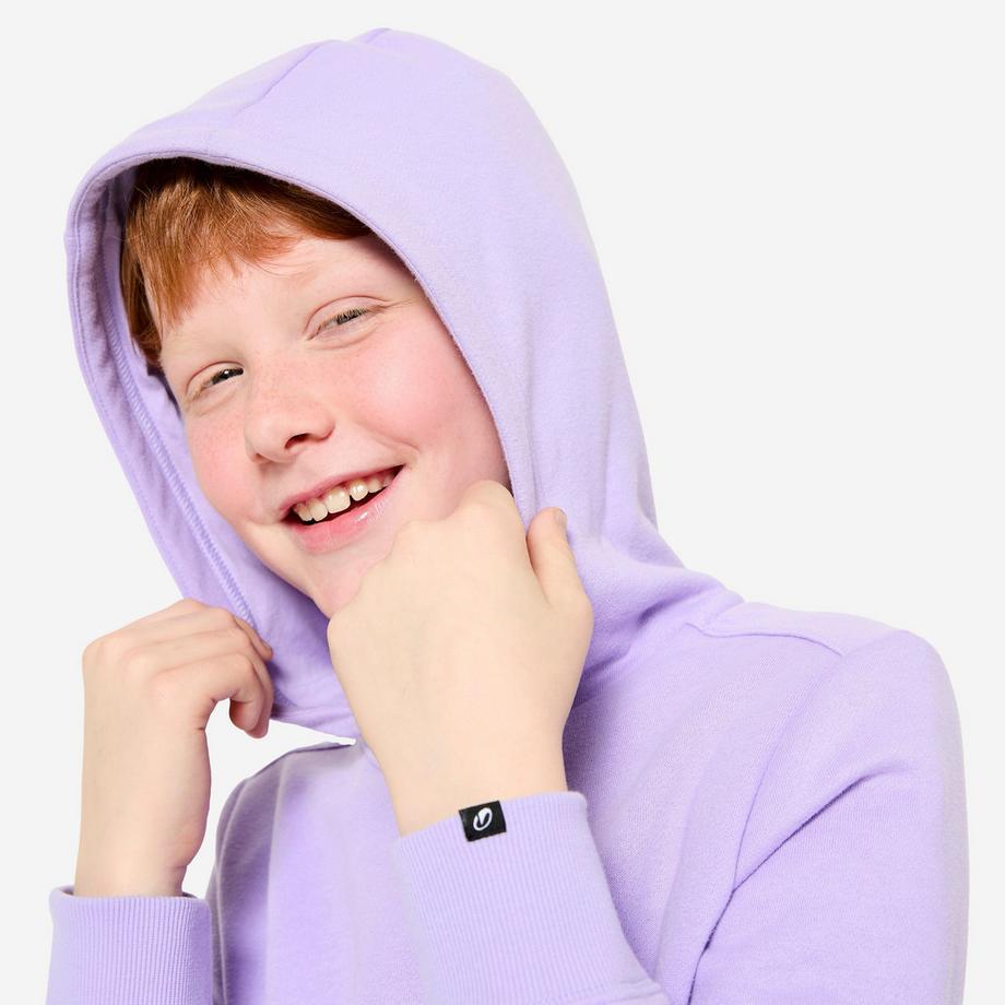 DOMYOS  Sweatshirt Kinder mit Kapuze Baumwolle 