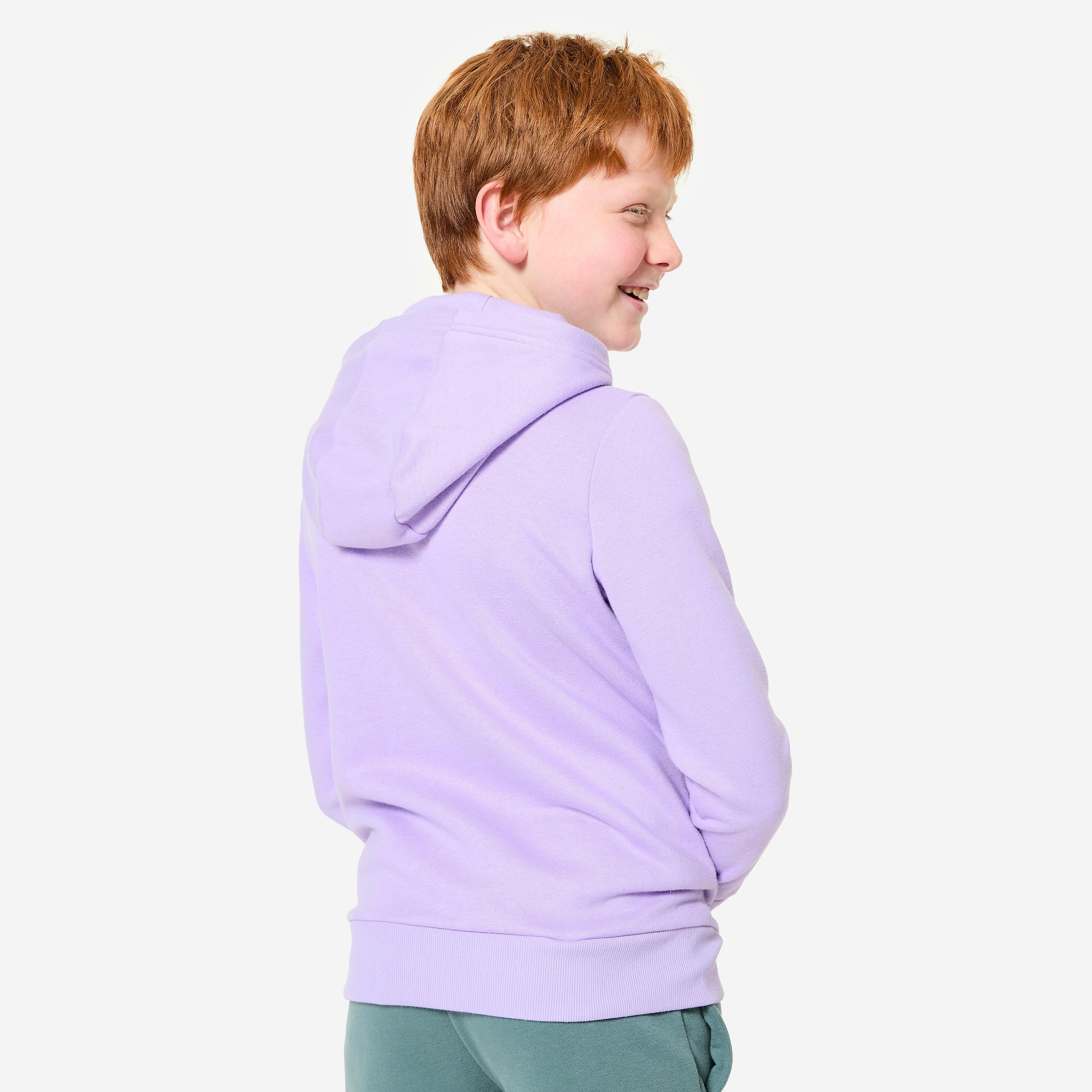 DOMYOS  Sweatshirt Kinder mit Kapuze Baumwolle 