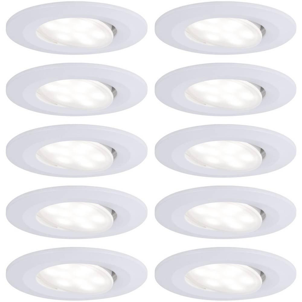 Paulmann HomeSpa LED Einbauleuchte Calla Basisset schwenkbar IP65 rund 90mm 30° 10x6W 10x530lm 230V 4000K  