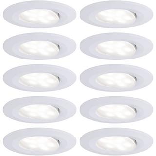 Paulmann HomeSpa LED Einbauleuchte Calla Basisset schwenkbar IP65 rund 90mm 30° 10x6W 10x530lm 230V 4000K  