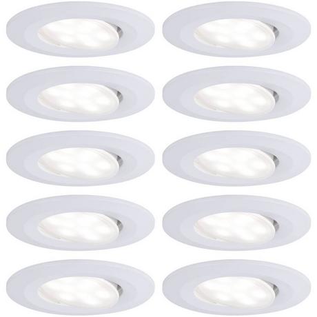 Paulmann HomeSpa LED Einbauleuchte Calla Basisset schwenkbar IP65 rund 90mm 30° 10x6W 10x530lm 230V 4000K  