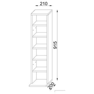 VCM Holz CD DVD Stand Regal Schrank Aufbewahrung Standregal Ständer Milano  