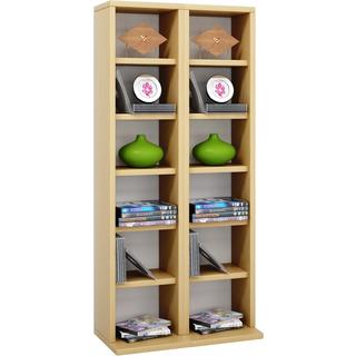 VCM Holz CD DVD Stand Regal Schrank Aufbewahrung Standregal Ständer Milano  