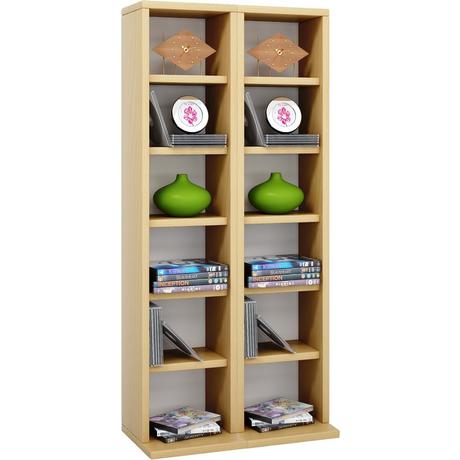 VCM Holz CD DVD Stand Regal Schrank Aufbewahrung Standregal Ständer Milano  