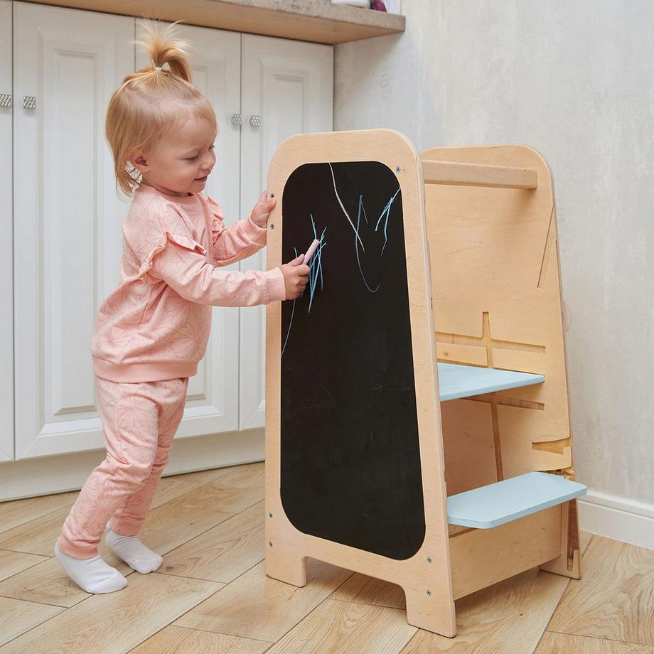 Montessori  Montessori® Lernturm - Multifunktionaler Helferturm 5-in-1 - Minze 