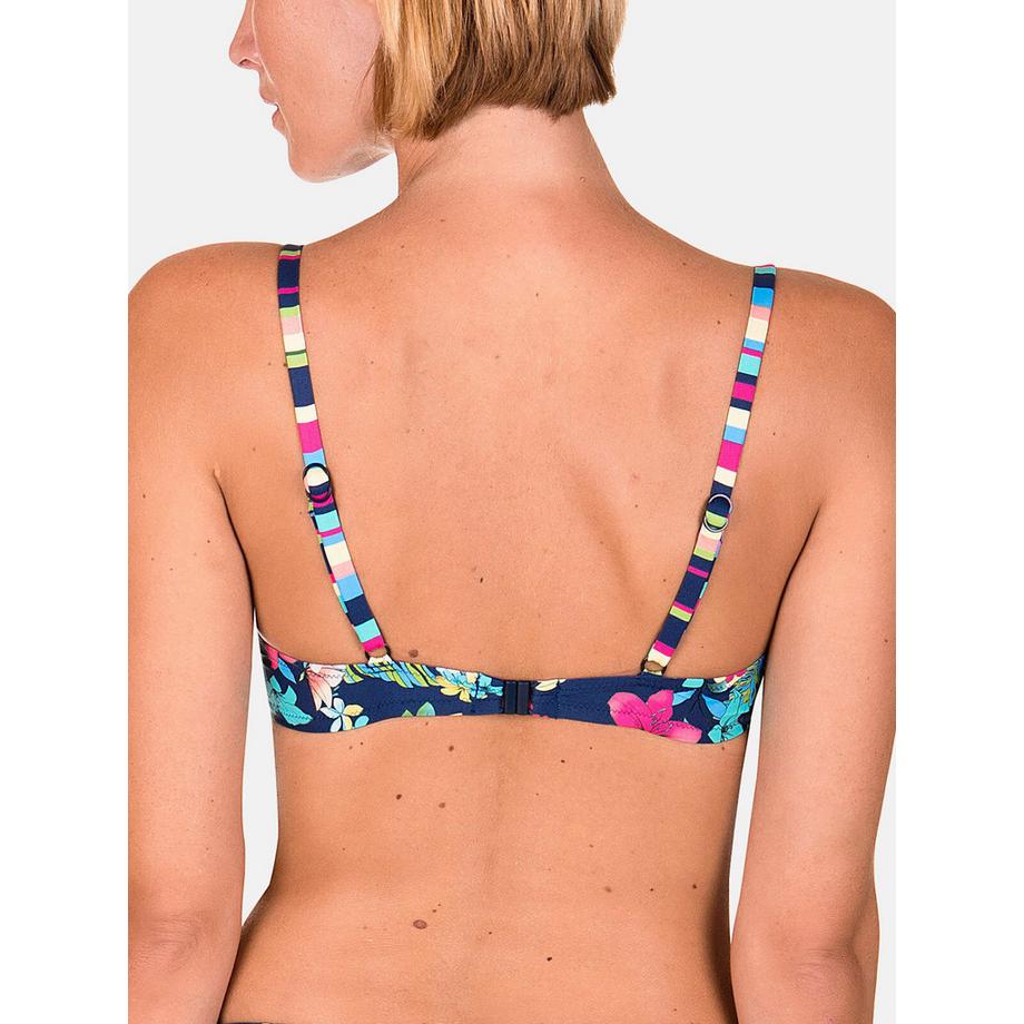 Lisca Florida Blumen Gestreiftes Bikini Oberteil  