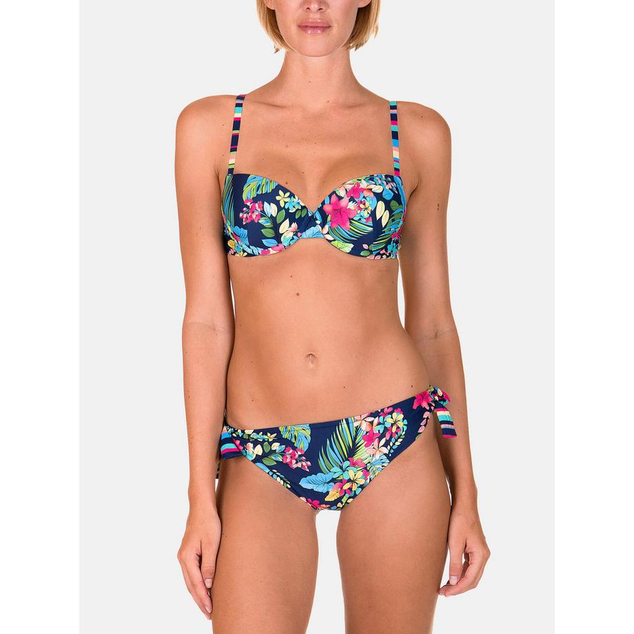 Lisca Florida Blumen Gestreiftes Bikini Oberteil  