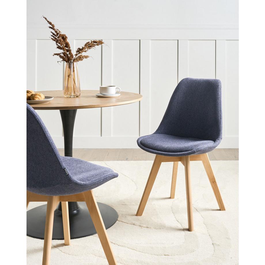 Beliani Set di 2 sedie da pranzo en Tessuto Moderno DAKOTA II  