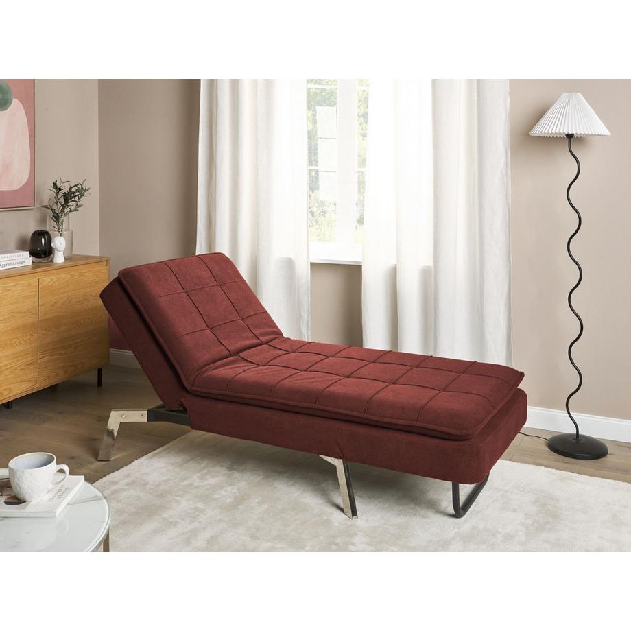 Beliani Chaise longue en Tissu Moderne LOIRET  