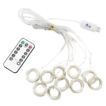 USB-betriebener LED-Vorhang - Warmes Licht