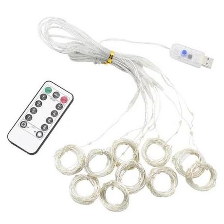 eStore USB-betriebener LED-Vorhang - Warmes Licht  