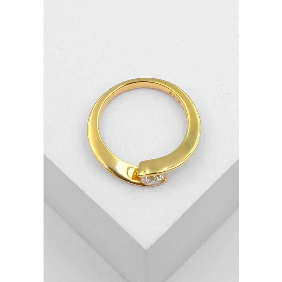 MUAU Schmuck  Solitaire Ring Diamant 0.30ct. Gelbgold 750 