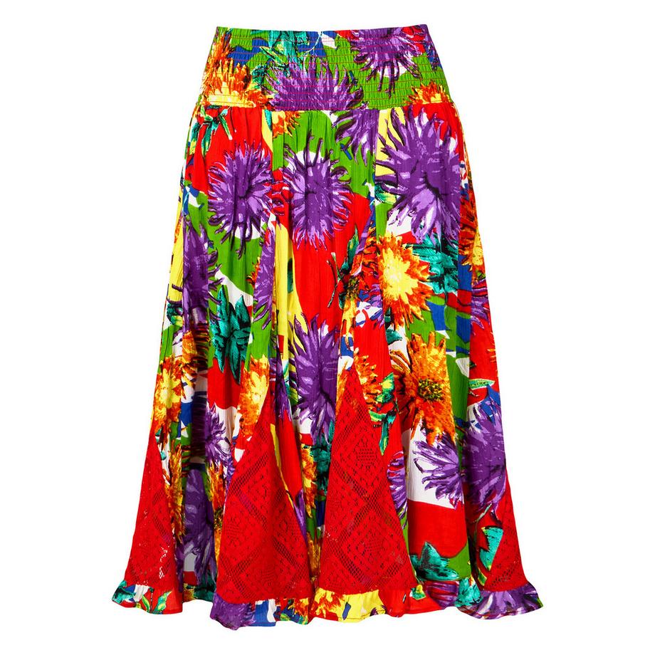 Joe Browns Jupe Midi Fleurie Éclatante Godet Panel  