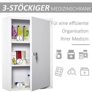 Kleankin Armoire à pharmacie avec serrure  