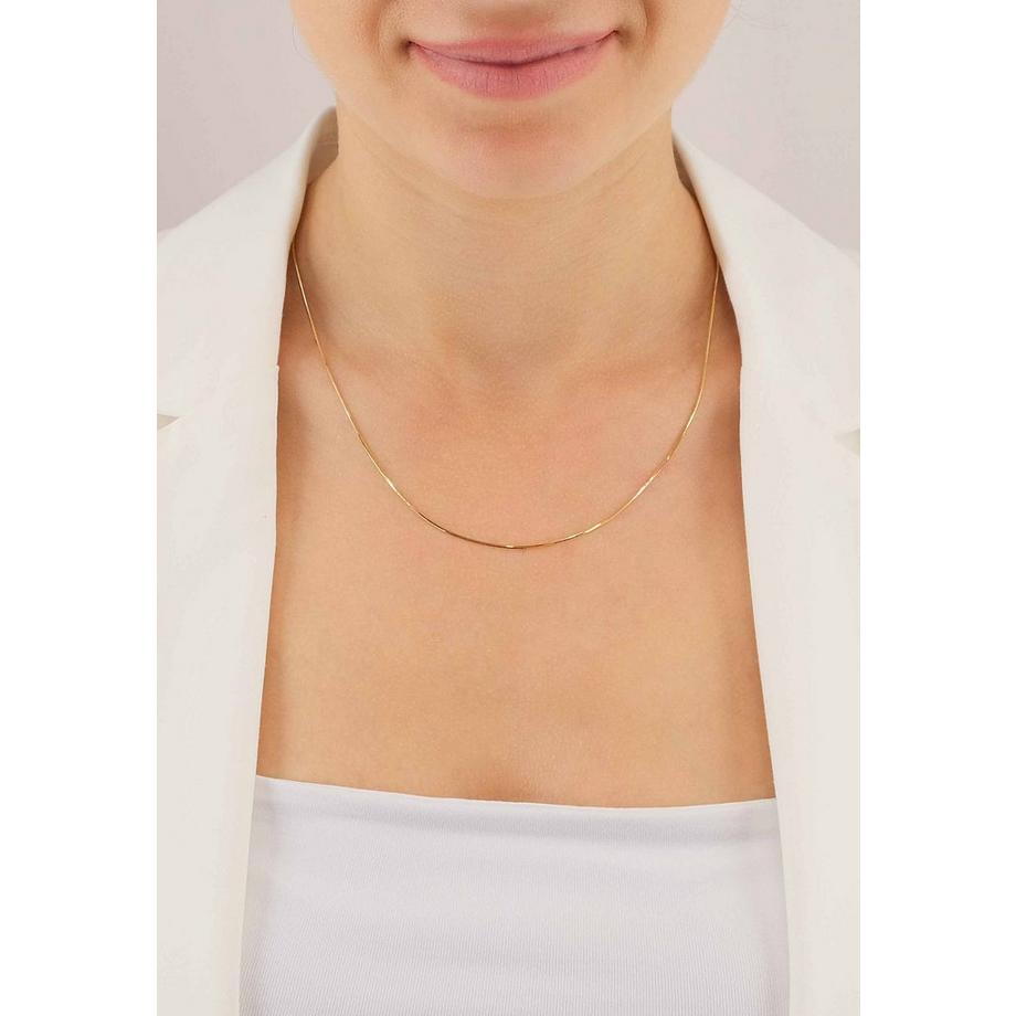 MUAU Schmuck  Collier Schlange Gelbgold 750, 0.8mm, 40cm 