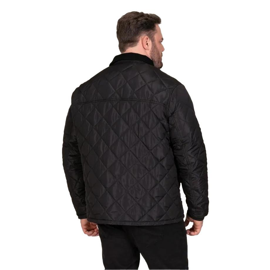 Duke Landon D555 Veste Matelassée Col en Velours Côtelé Kingsize  