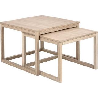 mutoni Table basse Antoine Blanc pigmenté 70x70x50  