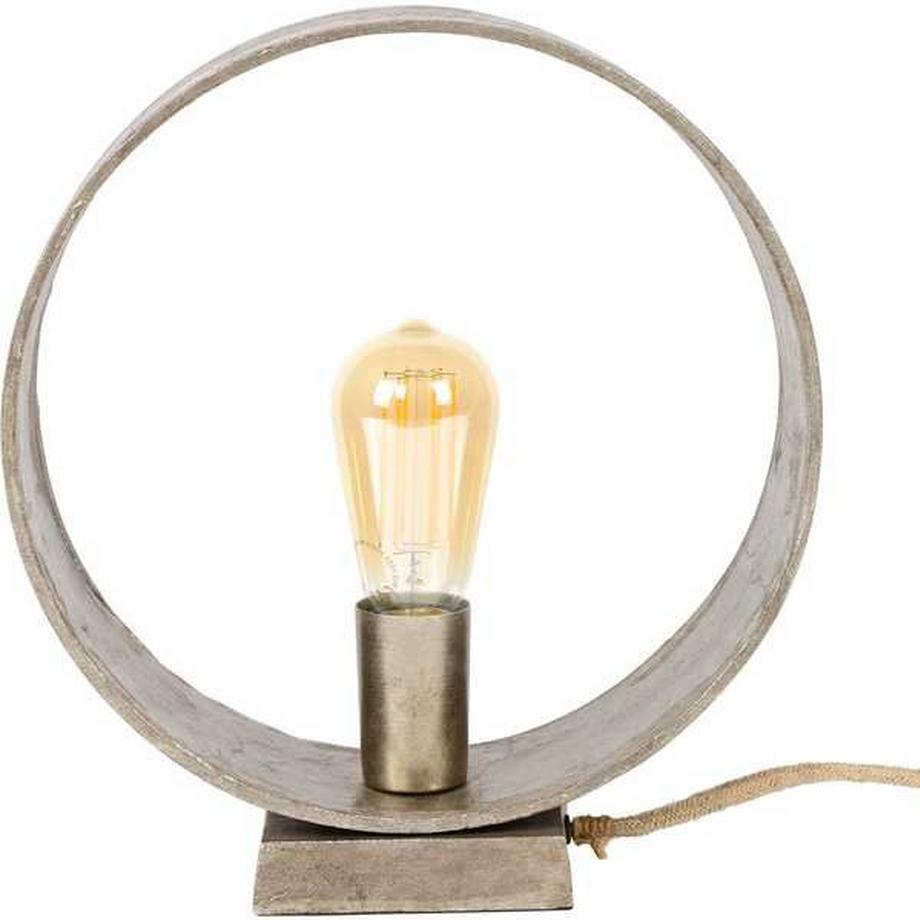 Lampe de table boucle nickel antique