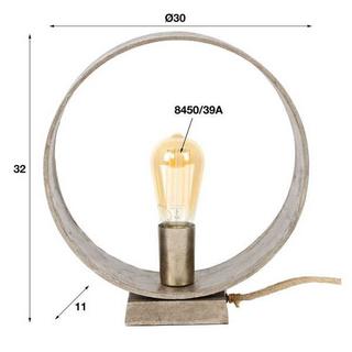 mutoni Lampada da tavolo ad anello in nichel antico  