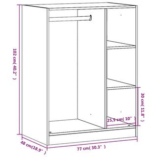 VidaXL  Garde-robe bois d'ingénierie 