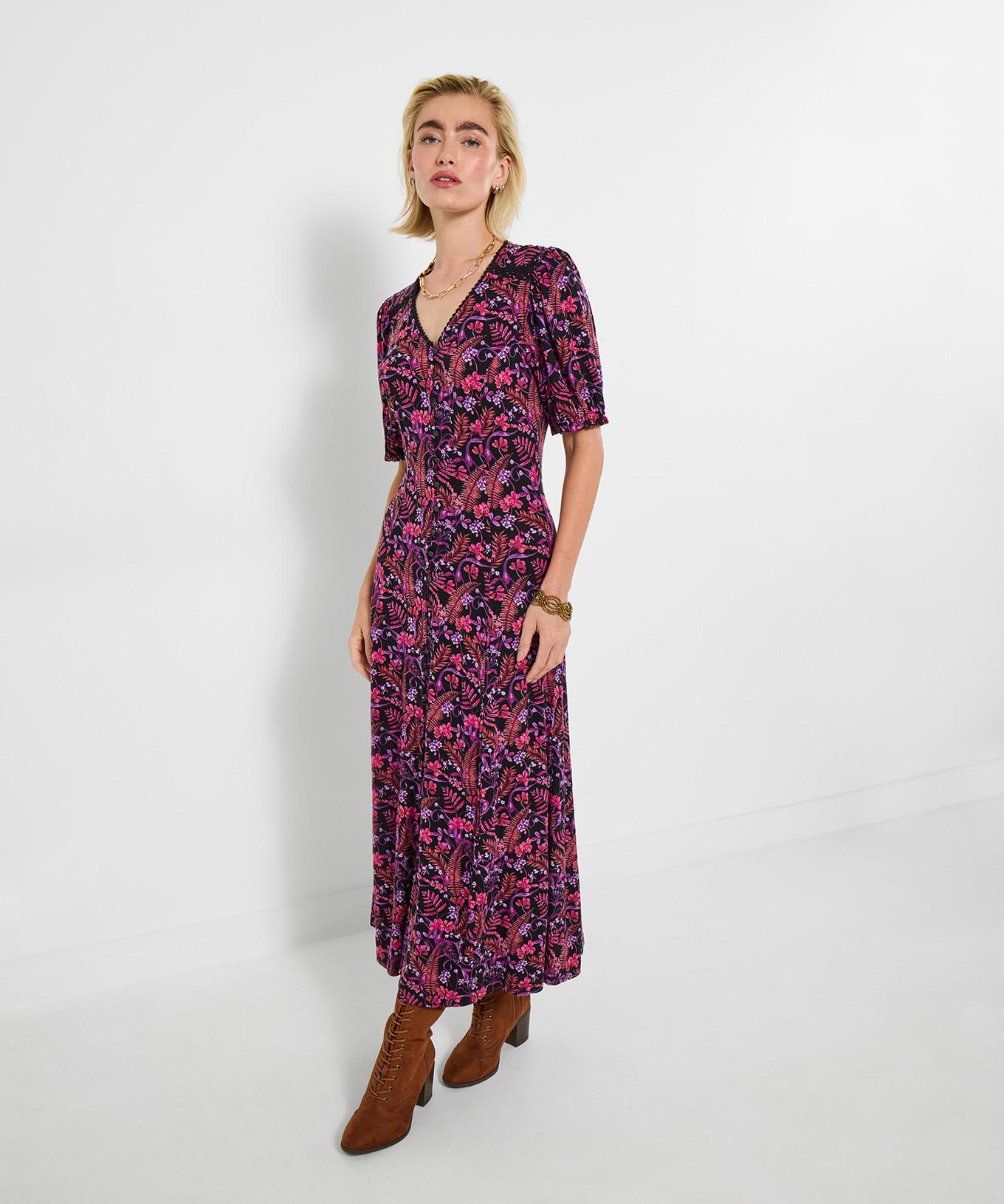 Joe Browns Abito midi in jersey con stampa floreale  