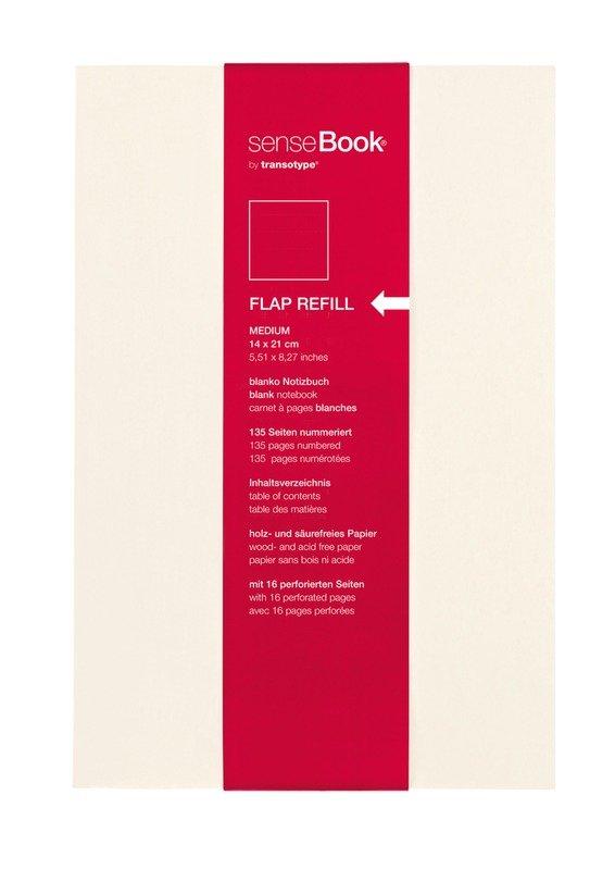 TRANSOTYPE TRANSOTYPE senseBook FLAP REFILL A5 75510500 blanko, M, 135 Seiten beige  