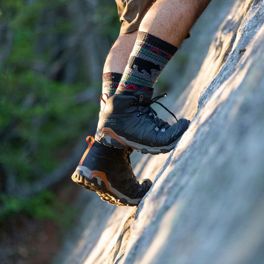 Darn Tough Vermont  Calze Uomo Mi-Peso Senza Cuciture in Lana Merino con Fantasia 