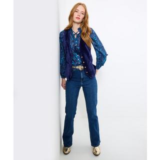 Joe Browns Samtweste mit Kontrastfutter  