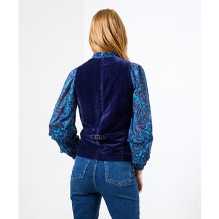 Joe Browns Samtweste mit Kontrastfutter  