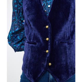 Joe Browns Samtweste mit Kontrastfutter  