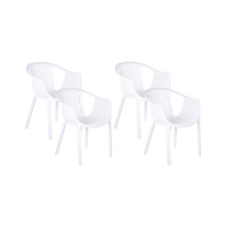 Beliani Lot de 4 chaises en Matière synthétique Moderne NAPOLI  