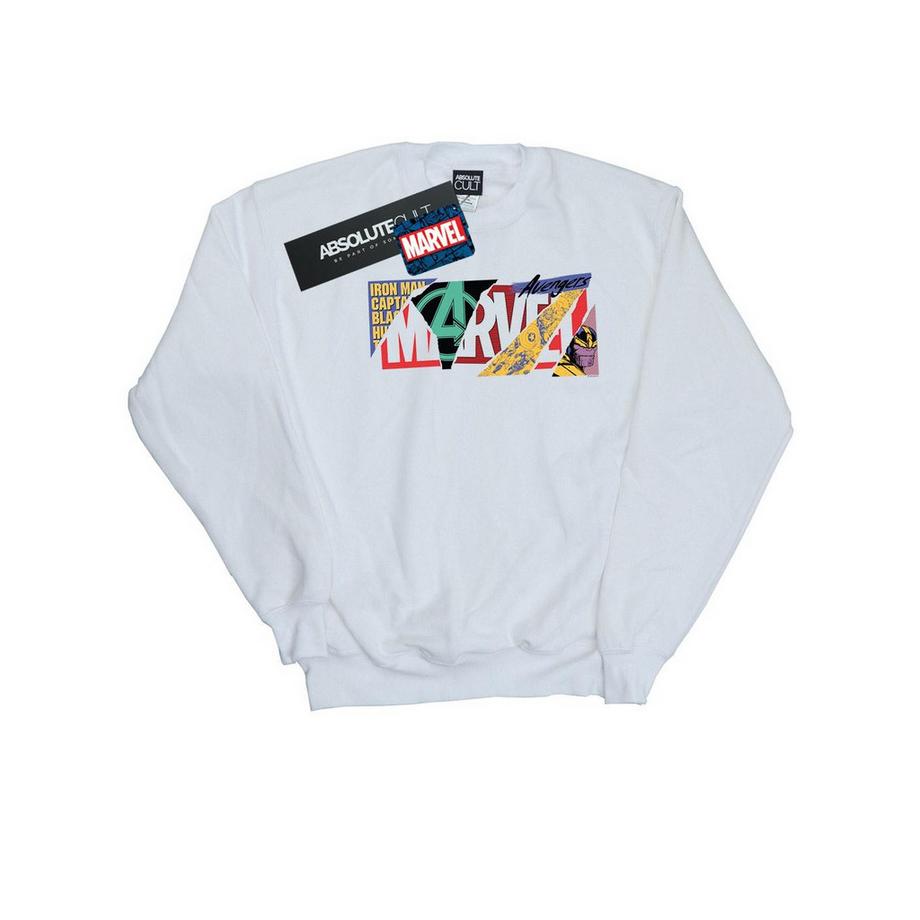 MARVEL Logo Collage Regular Fit Felpa  