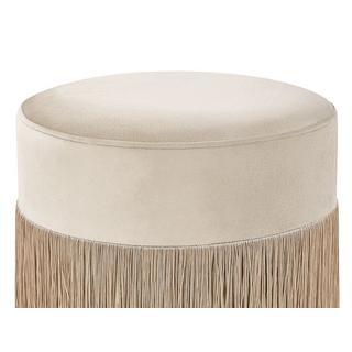 Beliani Pouf aus Samtstoff Retro VIRGINIA  